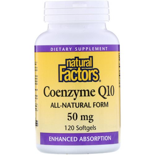 Natural Factors, Coenzyme Q10, 50 mg, 120 Softgels Review