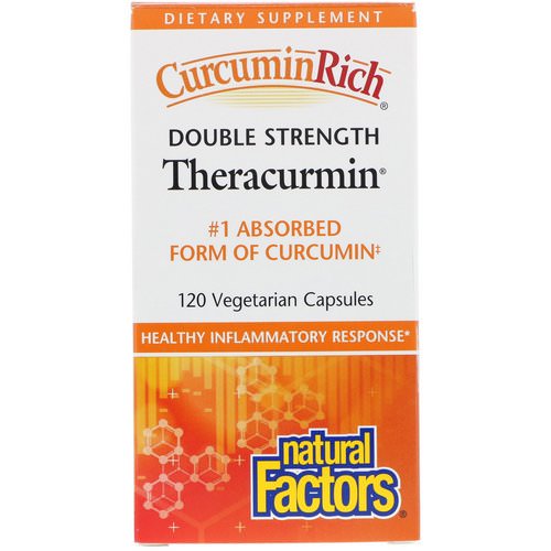 Natural Factors, CurcuminRich, Double Strength Theracurmin, 120 Vegetarian Capsules Review