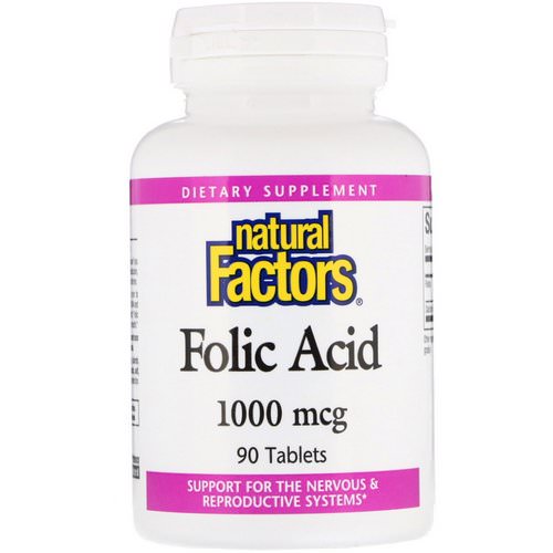 Natural Factors, Folic Acid, 1,000 mcg, 90 Tablets Review
