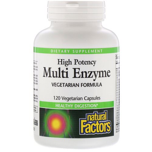 Natural Factors, Multi Enzyme, High Potency, Vegetarian Formula, 120 Vegetarian Capsules Review