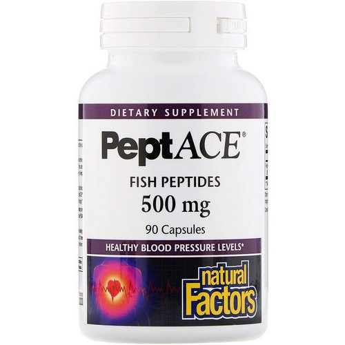 Natural Factors, PeptACE, Fish Peptides, 500 mg, 90 Capsules Review