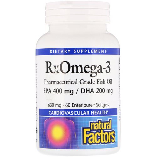 Natural Factors, RxOmega-3, 630 mg, 60 Enteripure Softgels Review