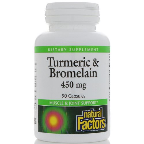 Natural Factors, Turmeric & Bromelain, 450 mg, 90 Capsules Review