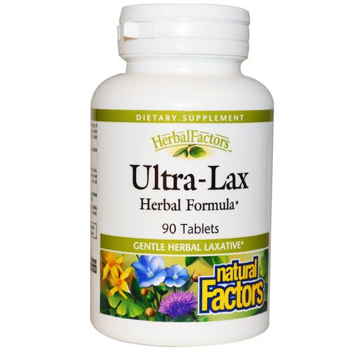 Natural Factors, Ultra-Lax, Herbal Formula, 90 Tablets Review
