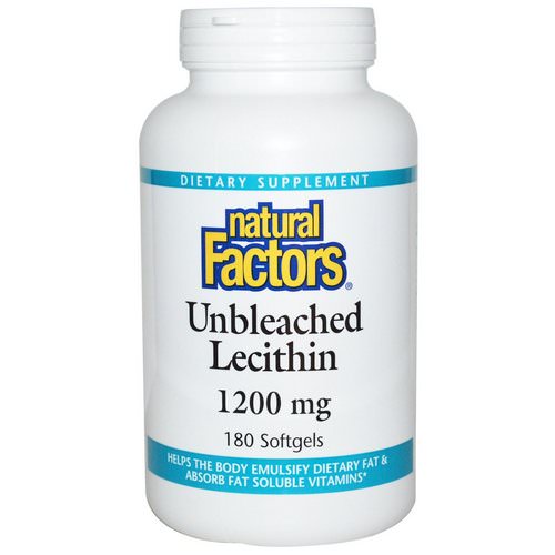 Natural Factors, Unbleached Lecithin, 1200 mg, 180 Softgels Review