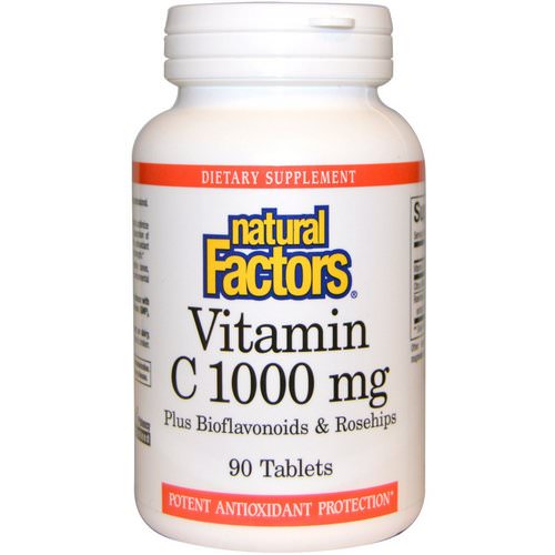 Natural Factors, Vitamin C, Plus Bioflavonoids & Rosehips, 1000 mg, 90 Tablets Review