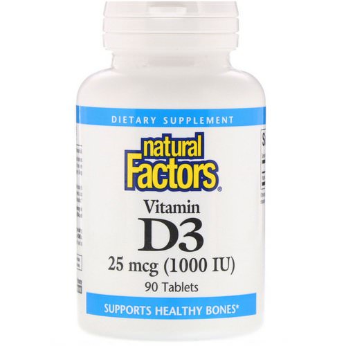 Natural Factors, Vitamin D3, 1000 IU, 90 Tablets Review