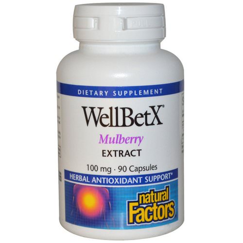 Natural Factors, WellBetX, Mulberry Extract, 100 mg, 90 Capsules Review