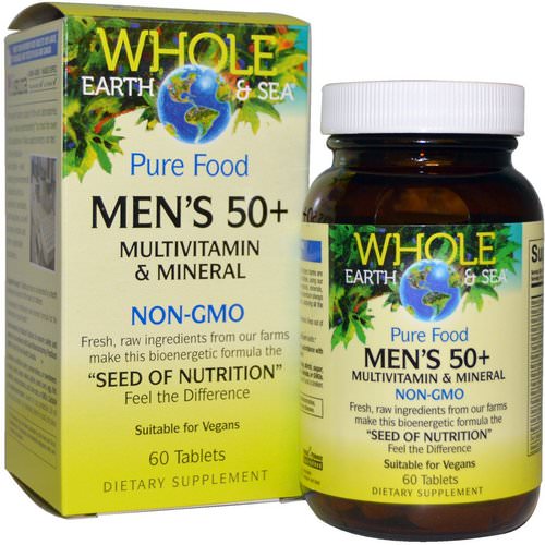 Natural Factors, Whole Earth & Sea, Men's 50+ Multivitamin & Mineral, 60 Tablets Review