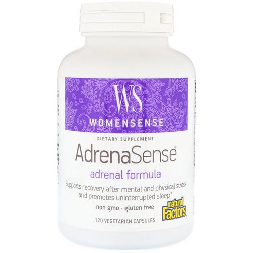 Natural Factors, WomenSense, AdrenaSense, Adrenal Formula, 120 Vegetarian Capsules Review