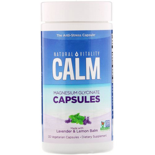 Natural Vitality, Calm, Magnesium Glycinate Capsules, 120 Vegetarian Capsules Review