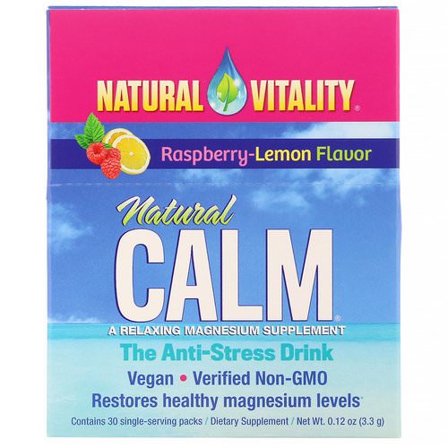Natural Vitality, Natural Calm, The Anti-Stress Drink, Organic Raspberry-Lemon Flavor, 30 Single-Serving Packs, 0.12 oz (3.3 g) Review