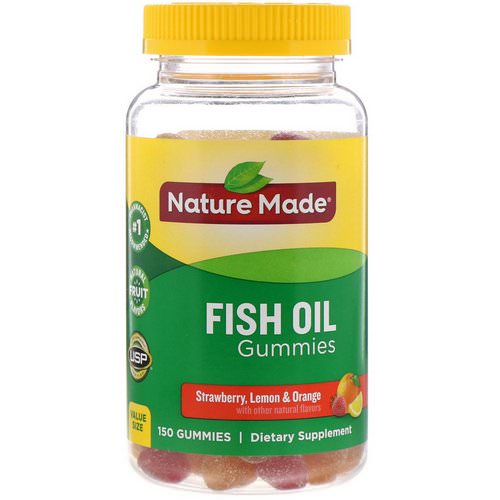 Nature Made, Fish Oil Gummies, Strawberry, Lemon & Orange, 150 Gummies Review