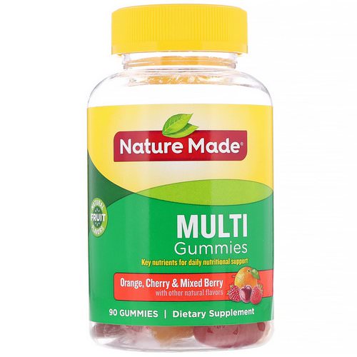 Nature Made, Multi Gummies, Orange, Cherry & Mixed Berry, 90 Gummies Review