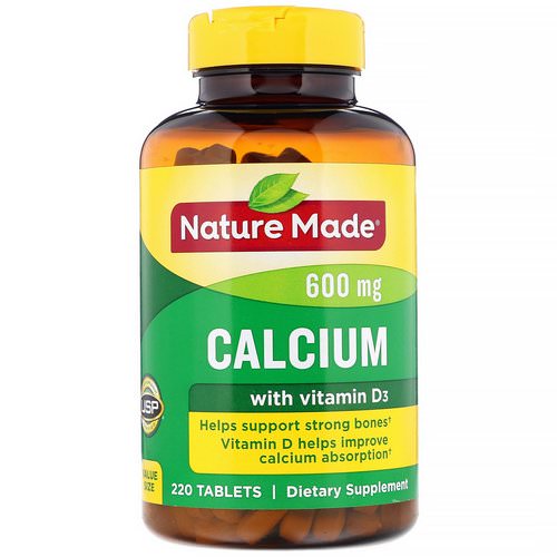 Nature Made, Calcium with Vitamin D3, 600 mg, 220 Tablets Review