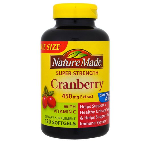 Nature Made, Cranberry with Vitamin C, Super Strength, 450 mg, 120 Softgels Review