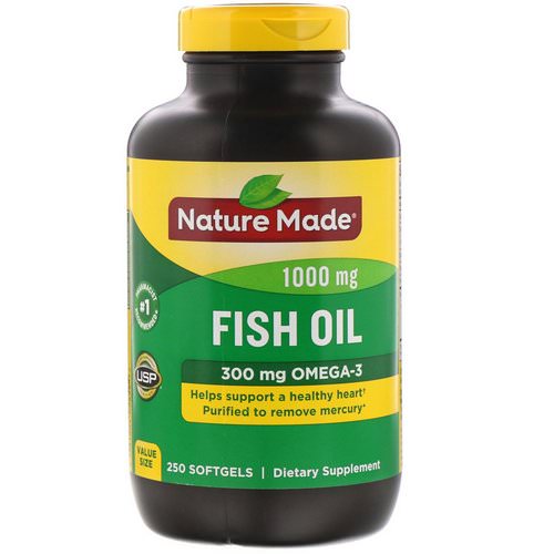 Nature Made, Fish Oil, 1,000 mg, 250 Softgels Review