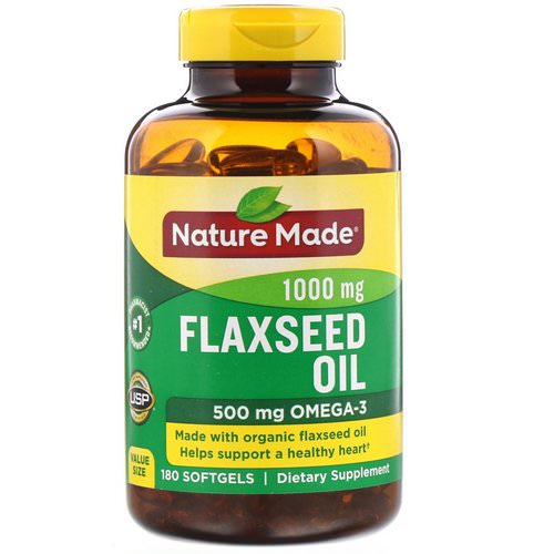 Nature Made, Flaxseed Oil, 1000 mg, 180 Softgels Review