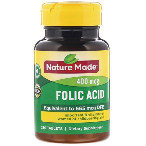 Nature Made, Folic Acid, 400 mcg, 250 Tablets Review