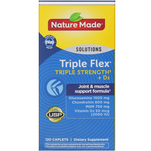 Nature Made, Triple Flex, Triple Strength + D3, 120 Caplets Review