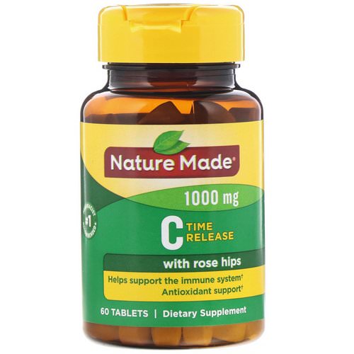 Nature Made, Vitamin C with Rose Hips, Time Release, 1000 mg, 60 Tablets Review