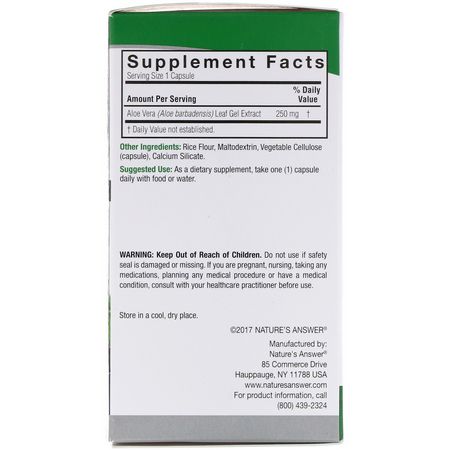 Aloe Vera, Digestion, Supplements