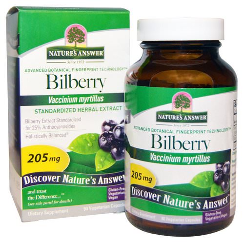 Nature's Answer, Bilberry, Standardized Herbal Extract, 205 mg, 90 Vegetarian Capsules Review