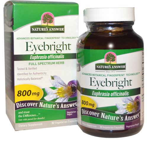 Nature's Answer, Eyebright, 800 mg, 90 Vegetarian Capsules Review