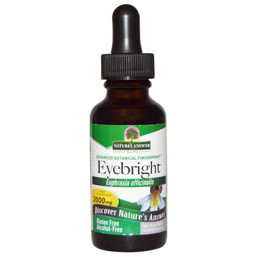 Nature's Answer, Eyebright, Alcohol-Free, 2000 mg, 1 fl oz (30 ml) Review