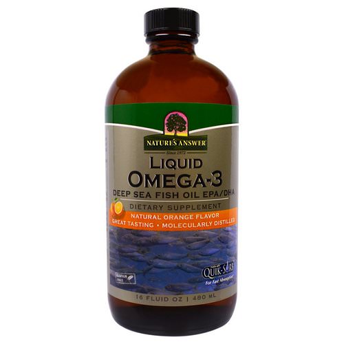 Nature's Answer, Liquid Omega-3, Deep Sea Fish Oil EPA/DHA, Natural Orange Flavor, 16 fl oz (480 ml) Review
