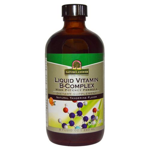 Nature's Answer, Liquid Vitamin B-Complex, Natural Tangerine Flavor, 8 fl oz (240 ml) Review