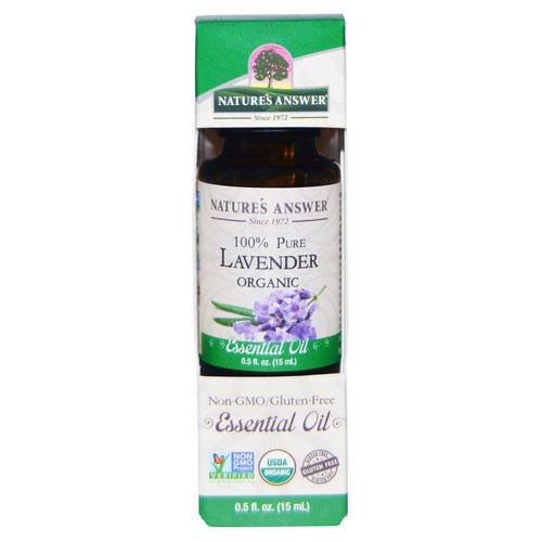 Nature's Answer, Organic Essential Oil, 100% Pure Lavender, 0.5 fl oz (15 ml) Review