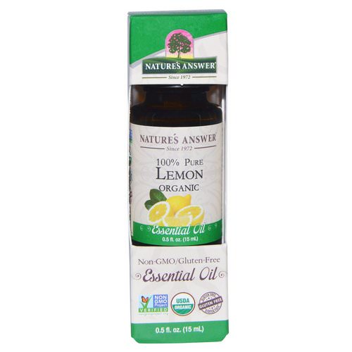 Nature's Answer, Organic Essential Oil, 100% Pure Lemon, 0.5 fl oz (15 ml) Review