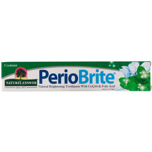 Nature's Answer, PerioBrite Natural Brightening Toothpaste with CoQ10 & Folic Acid, Cool Mint, 4 oz (113.4g) Review