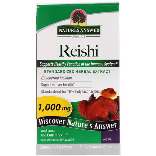 Nature's Answer, Reishi, 1,000 mg, 60 Vegetarian Capsules Review