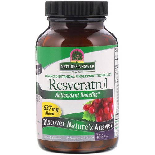 Nature's Answer, Resveratrol, 637 mg, 60 Vegetarian Capsules Review