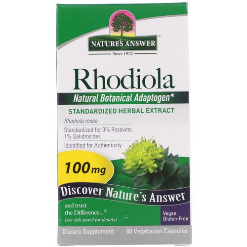 Nature's Answer, Rhodiola, 100 mg, 60 Vegetarian Capsules Review