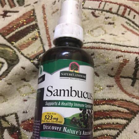 Nature's Answer, Sambucus, Black Elder Berry Extract Spray, Alcohol-Free, 2 fl oz (60 ml) Review