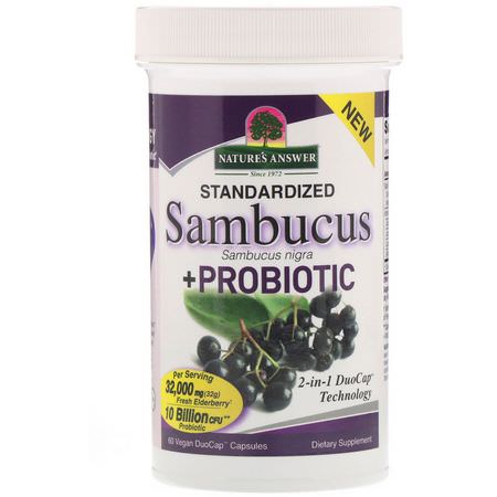 Nature's Answer, Elderberry Sambucus, Probiotic Formulas