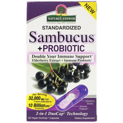 Nature's Answer, Sambucus + Probiotic, 60 Vegan DuoCap Capsules Review