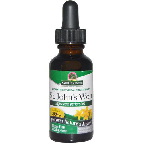 Nature's Answer, St. John's Wort, Alcohol-Free, 1000 mg, 1 fl oz (30 ml) Review