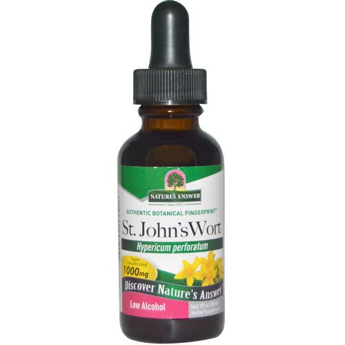 Nature's Answer, St. John's Wort, Low Organic Alcohol, 1000 mg, 1 fl oz (30 ml) Review