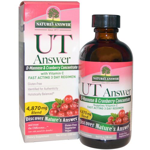 Nature's Answer, UT Answer, D-Mannose & Cranberry Concentrate, 4,870 mg, 4 fl oz (120 ml) Review
