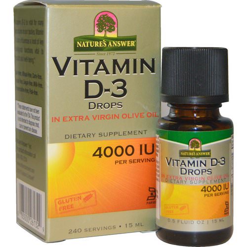 Nature's Answer, Vitamin D-3 Drops, 4000 IU, 0.5 fl oz (15 ml) Review