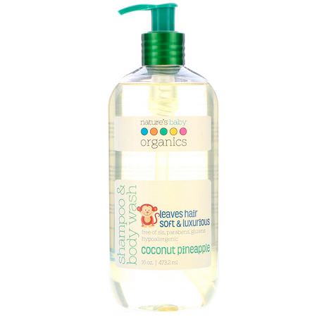 Nature's Baby Organics, All-in-One Baby Shampoo, Body Wash, Baby Body Wash, Shower Gel