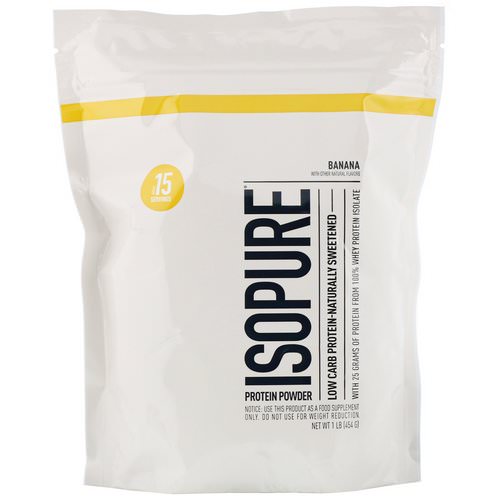 Nature's Best, IsoPure, Low Carb Protein Powder, Banana, 1 lb (454 g) Review