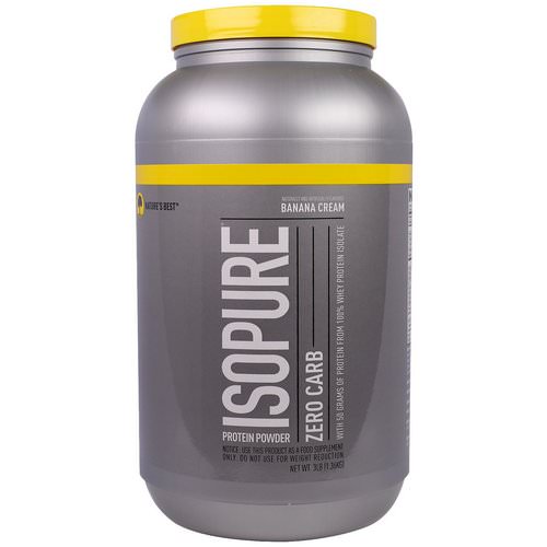Nature's Best, IsoPure, Zero Carb, Protein Powder, Banana Cream, 3 lbs (1.36 kg) Review