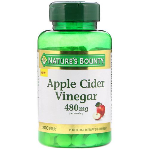 Nature's Bounty, Apple Cider Vinegar, 480 mg, 200 Tablets Review