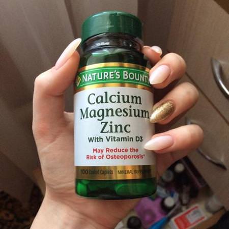 Nature's Bounty, Calcium Magnesium Zinc with Vitamin D3, 100 Coated Caplets Review