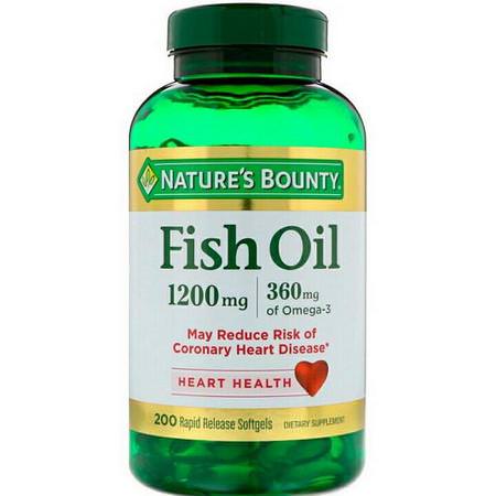 Supplements Fish Oil Omegas EPA DHA Omega-3 Fish Oil Nature's Bounty